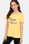 Rosaline Mystic Town Knit Cotton Top (Pack of 2) - Purple Yellow — thumbnail 3